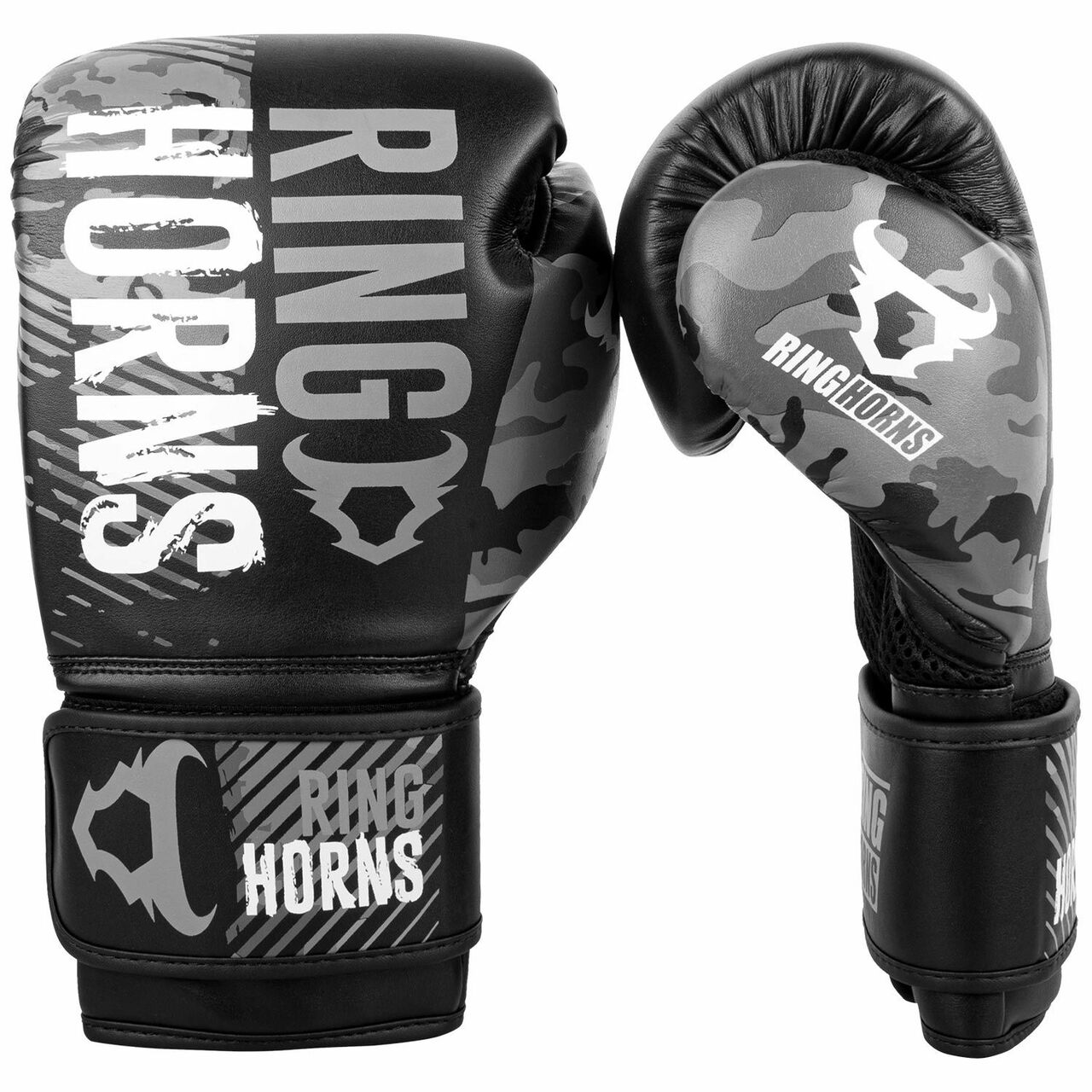 RINGHORNS CHARGER CAMO BOXING GLOVES - BLACK/GREY