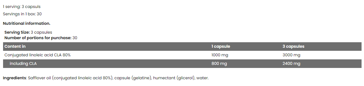 levrone-wellness-series-cla-3000-90-caps-facts